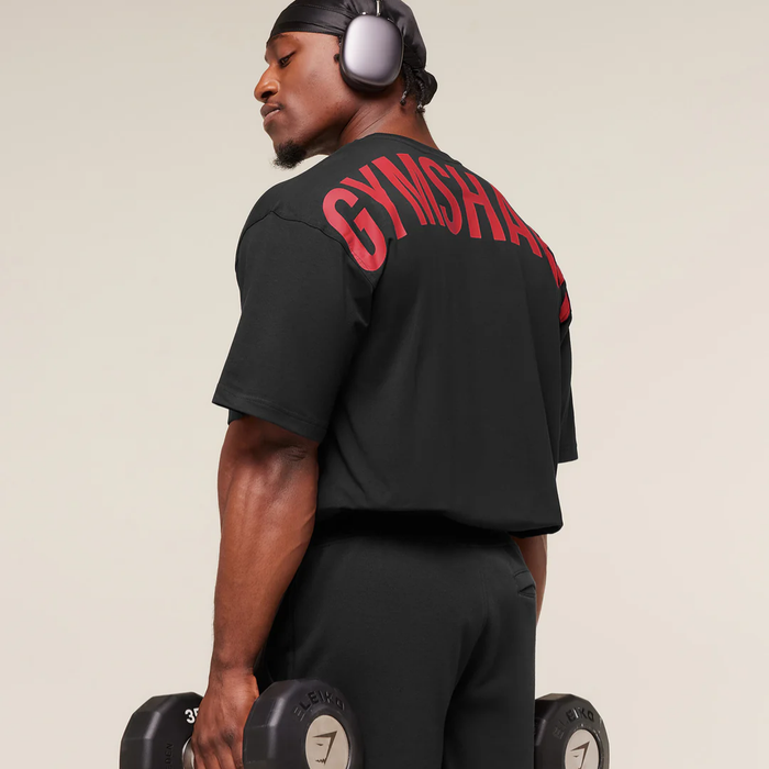 GS - Power T-Shirt - Black/Conditioning Red