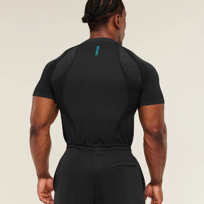 GS - Shadow Seamless T Shirt - Black/Brand Blue