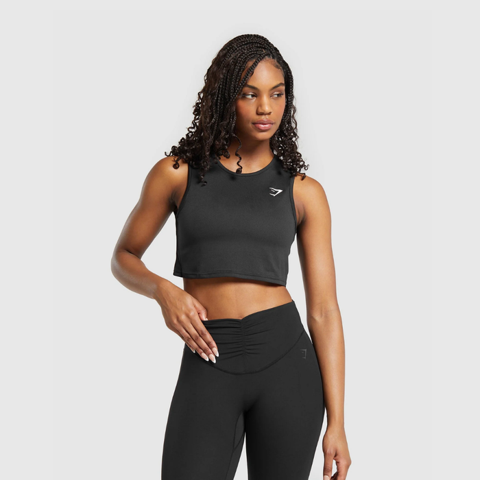 GS - Training Crop Tank - Black
