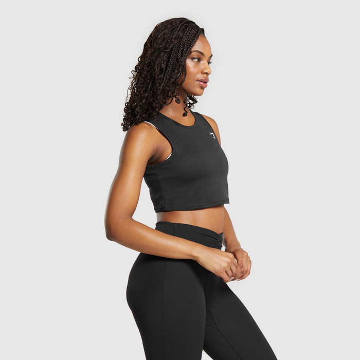 GS - Training Crop Tank - Black