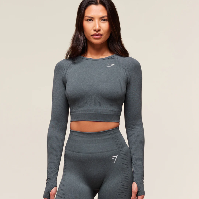 GS - Vital Crop Top - Strong Grey Marl