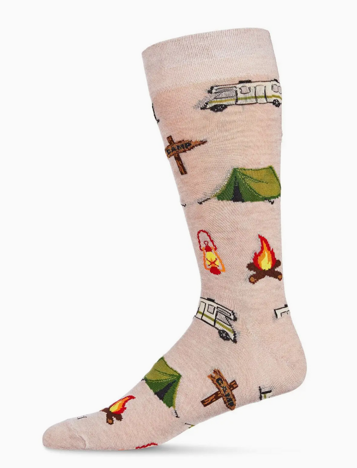 Happy Camper Bamboo Blend Men's Crew Socks
