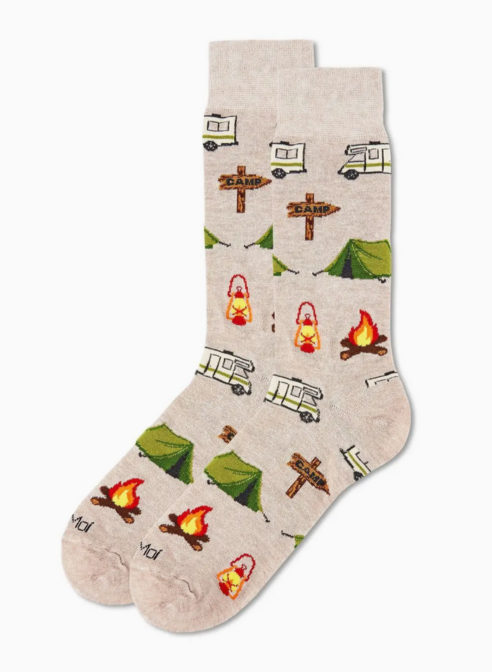 Happy Camper Bamboo Blend Men's Crew Socks