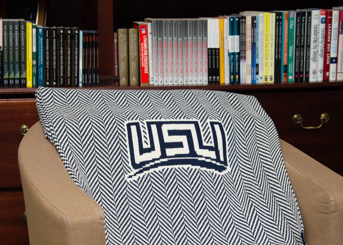 Herringbone Blanket - Navy