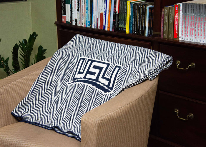Herringbone Blanket - Navy