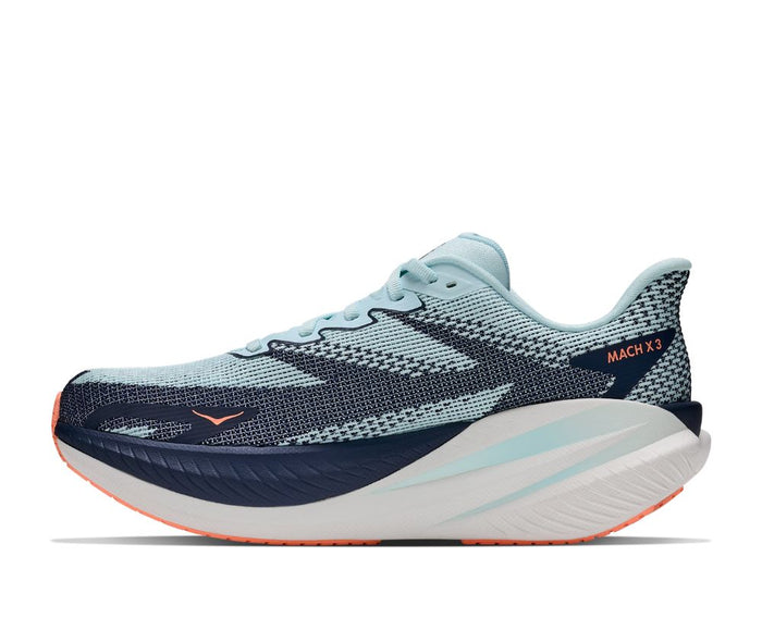 Hoka | Mach X3 | Glimmering Blue / Varsity Navy | Dames