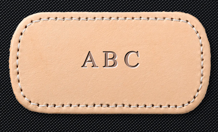 All Same Size Monogram (all capitalized letters) / Natural Stamp