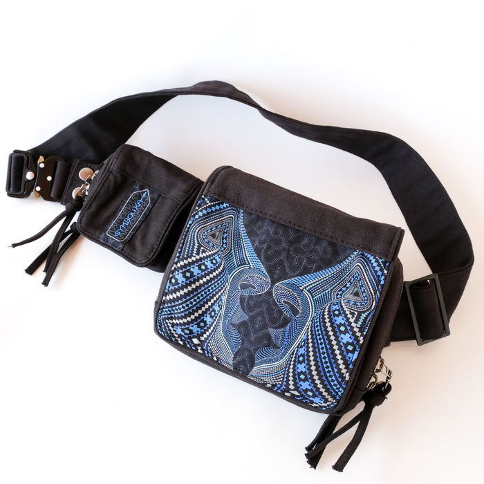 Icaruna Belt Bag — Shipibo Icaro Art Belt Bag - Back View by Symbolika