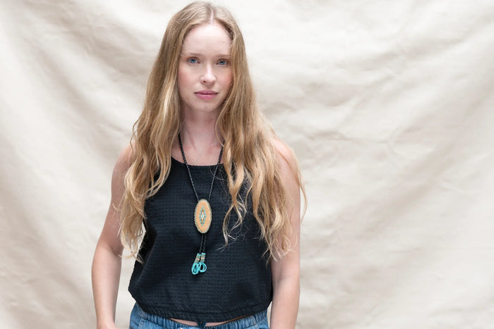 Ina Dobby Tank in Black