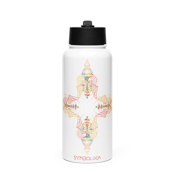 InhalExhale Cross Water Bottle — visionary art by Symbolika