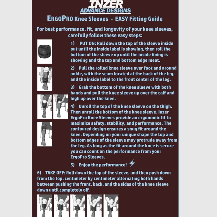 Inzer - ErgoPro Knee Sleeve - Black