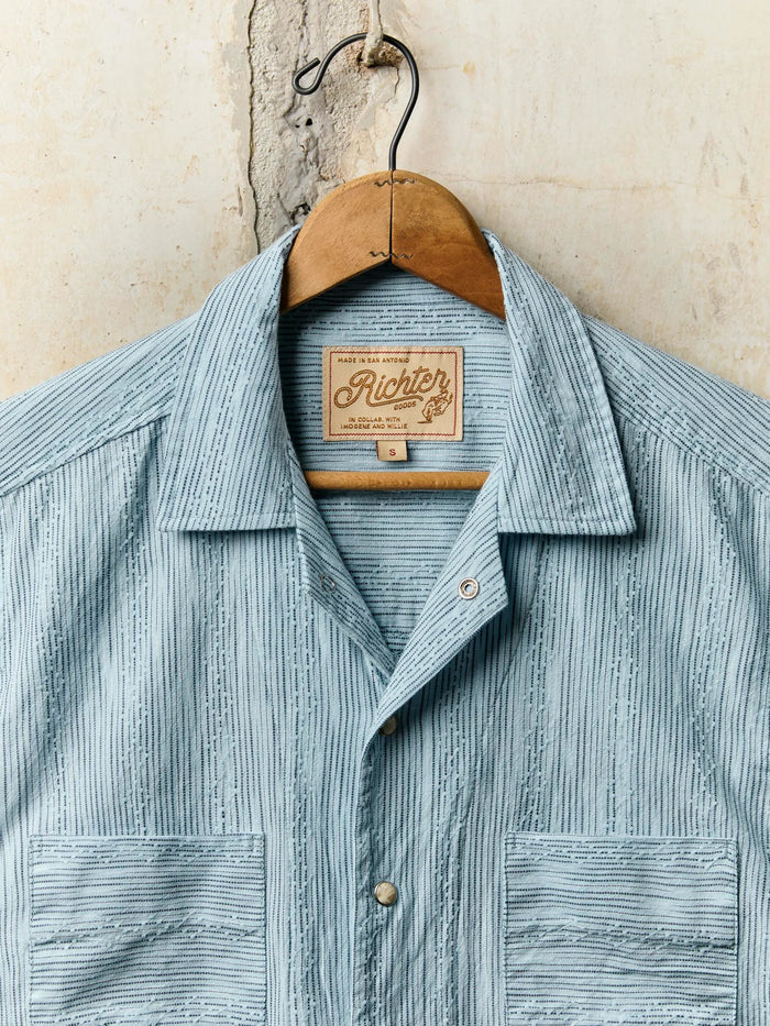 i+w x richter goods hanten weave pearl snap camp collar