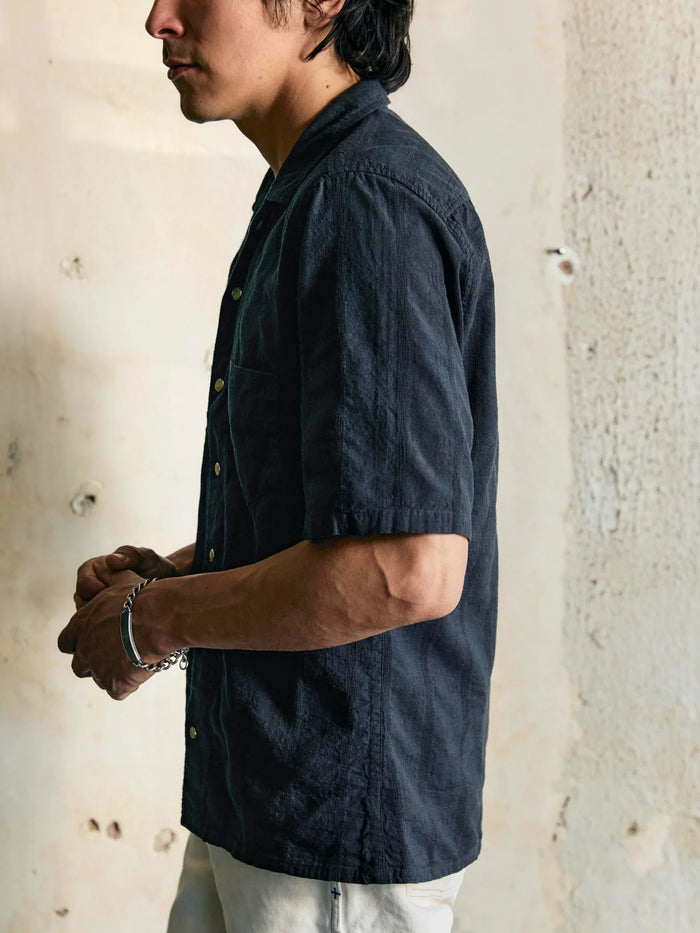 i+w x richter goods tonal striped pearl snap short sleeve