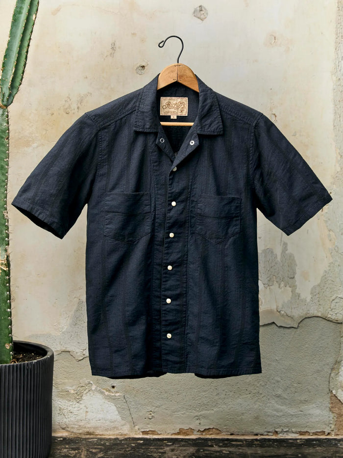i+w x richter goods tonal striped pearl snap front