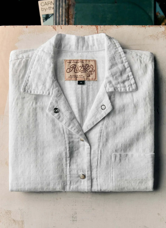 Richter  Goods + Immogene Willie Dobby White Shirt Women 02