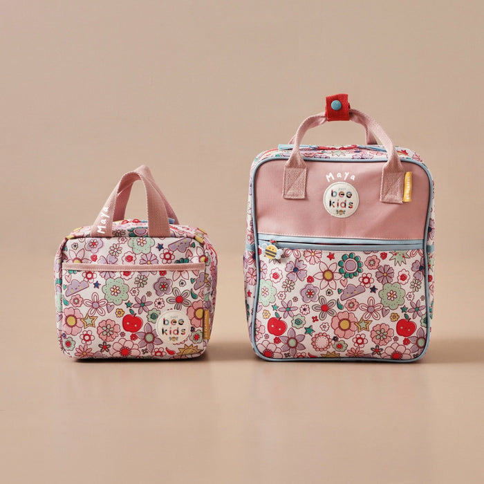 Just Bee Kids Retro Floral Backpack and Lunch Bag Set