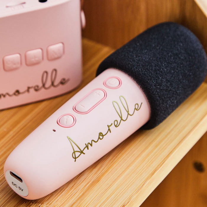 Lalarma Pink Karaoke Set with Microphone