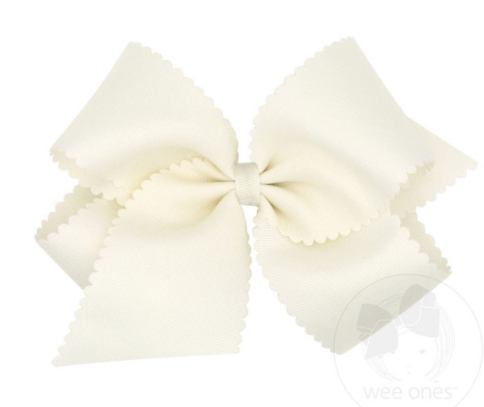 Large Scallop Bow- Antique White