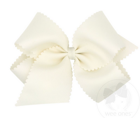 Large Scallop Bow- Antique White