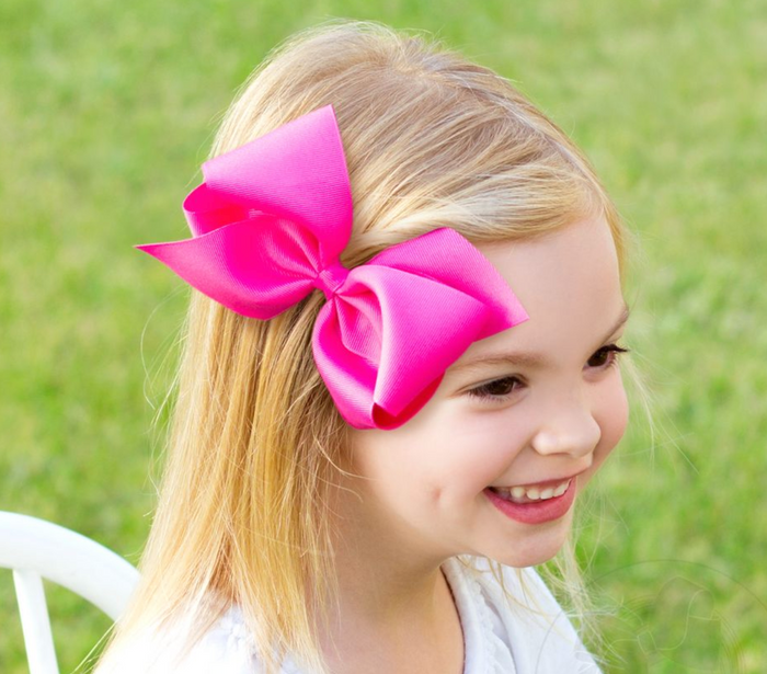 Large Velvet Scallop Bow- Navy