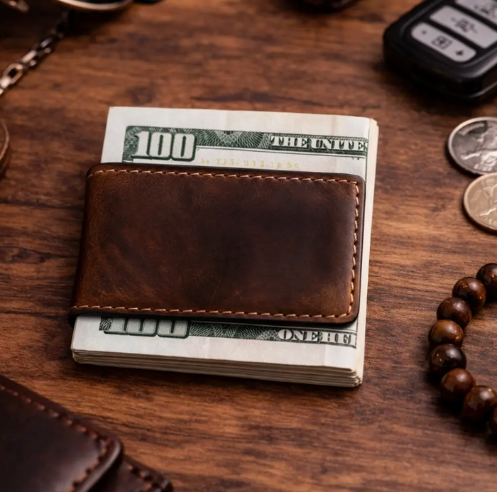 Leather Money Clip