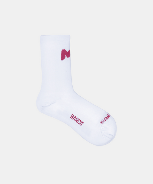 Lite Run™ "Graffiti NY" Socks - White / Berry - (2 Pack)