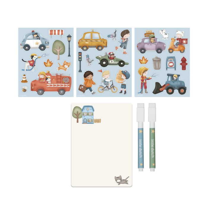 Little Dutch® Magnetic Activity Book Jim Vehicles – slika 4