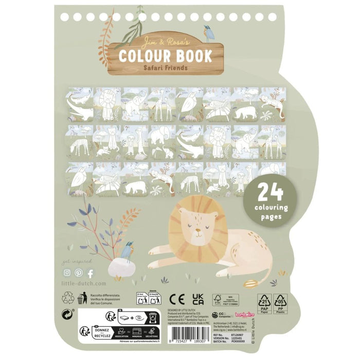 Little Dutch® Safari Friends Coloring Book – slika 3