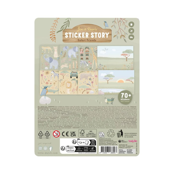 Little Dutch® Sticker Book Safari Friends – slika 3