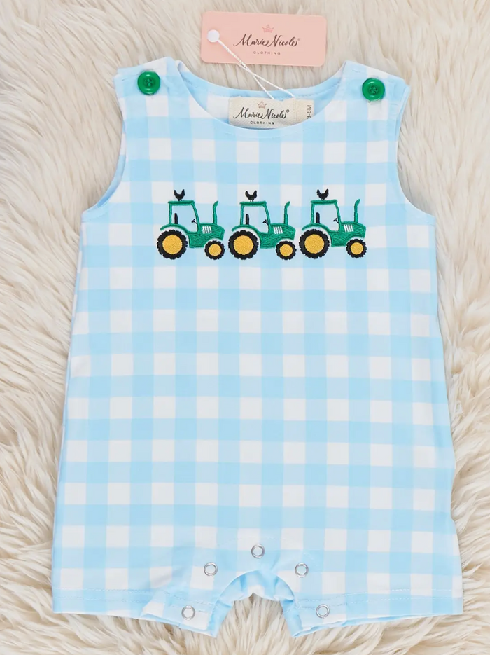 Little Farmer’S  Plaid Romper