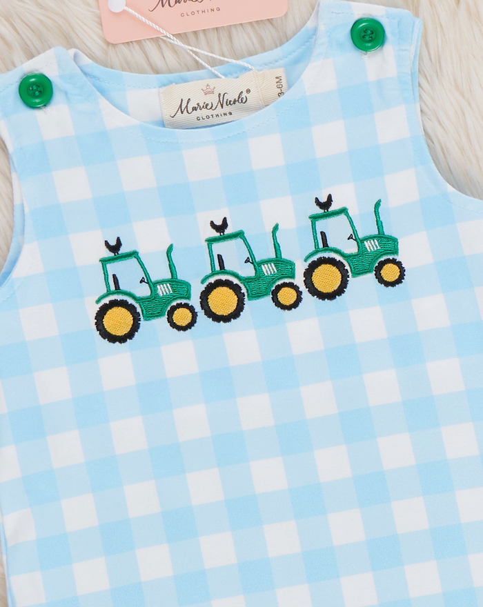 Little Farmer’S  Plaid Romper