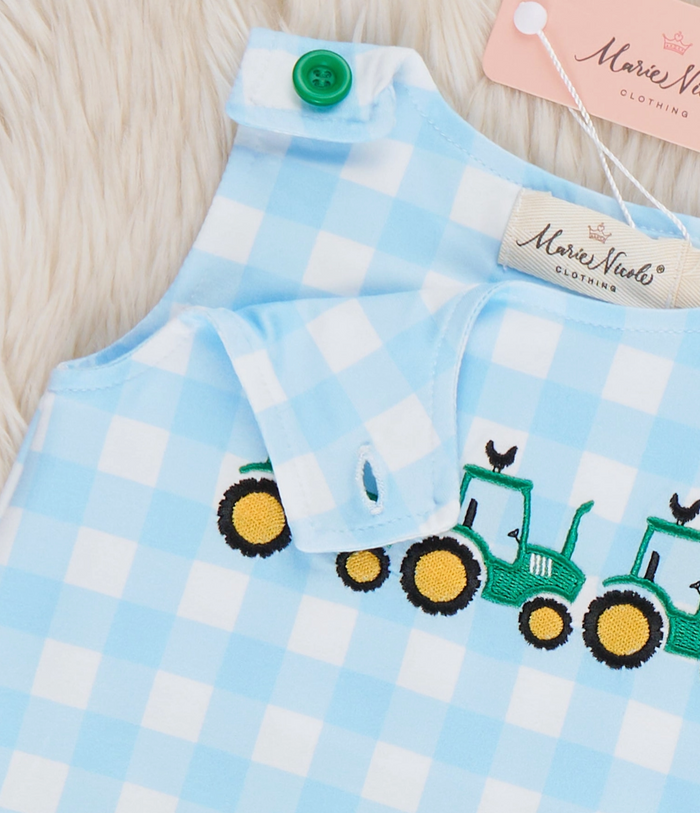 Little Farmer’S  Plaid Romper