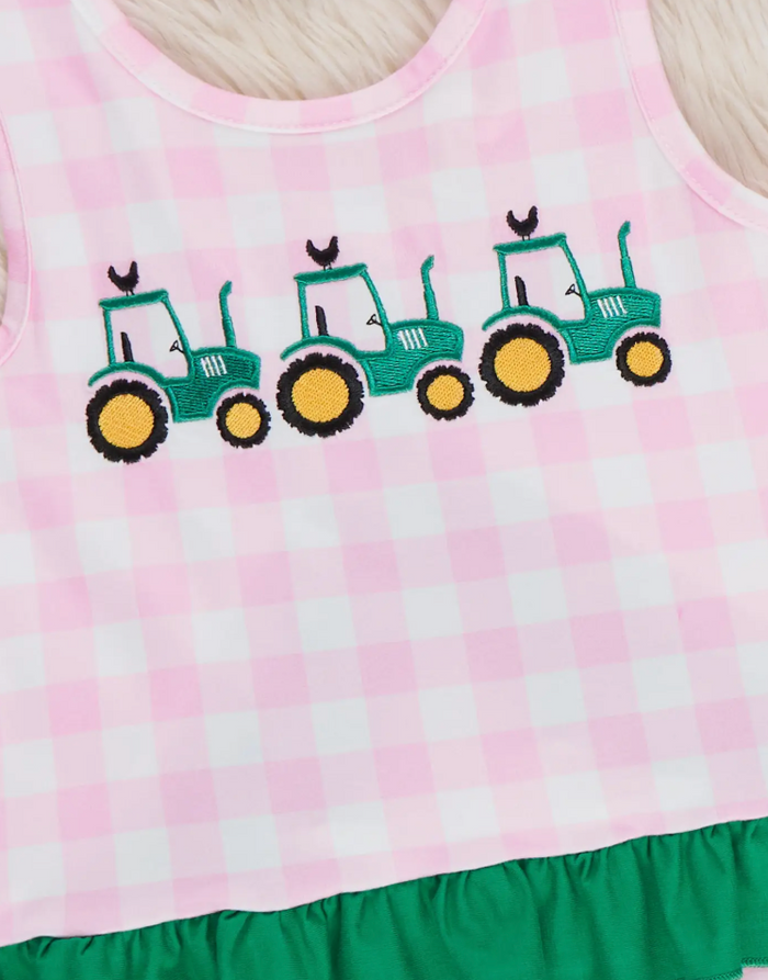Little Farmer’s Plaid Ruffle 2pc Set
