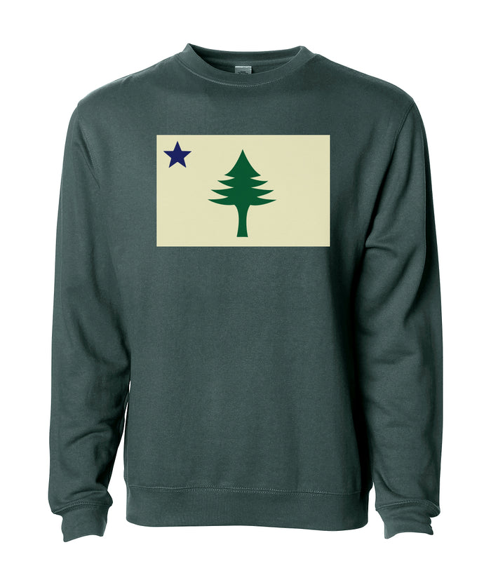 Maine 1901 Pine Tree Flag Crewneck Sweatshirt