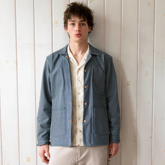 Makers Chore Coat in Indigo Stripe