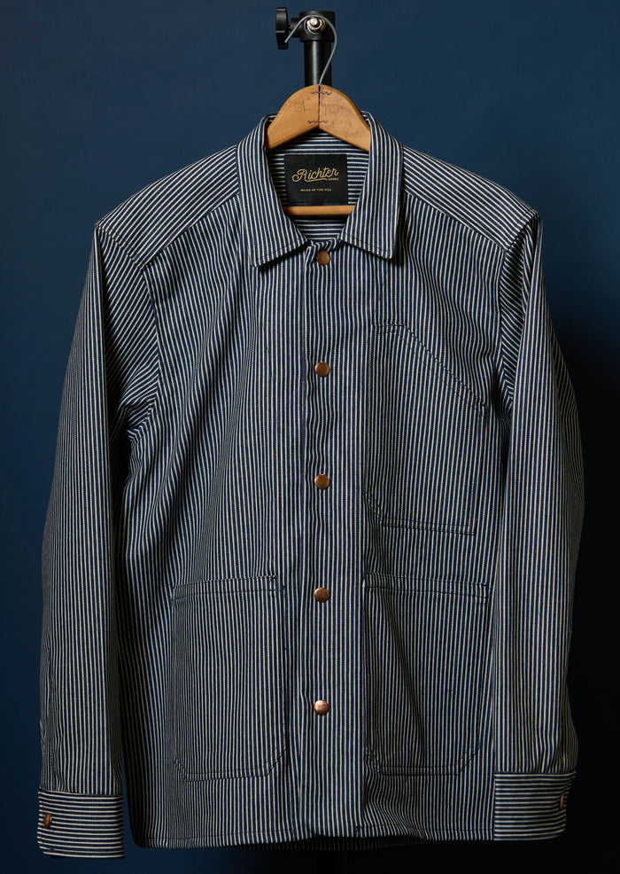 Makers Chore Coat in Indigo Stripe