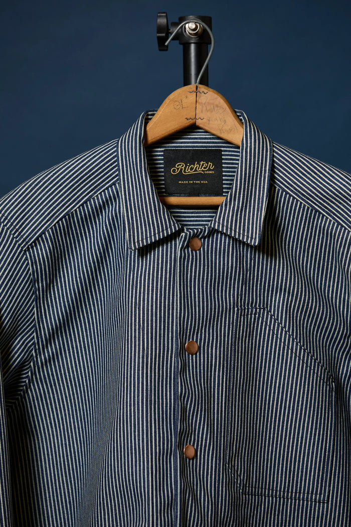 Makers Chore Coat in Indigo Stripe