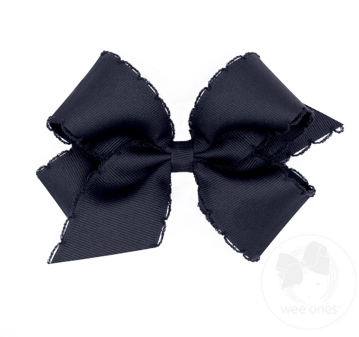 Medium Moonstitch Bow- Navy