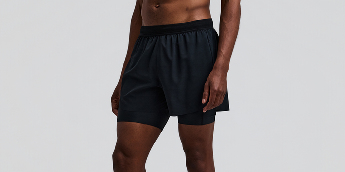 Men's CoolGrid™ 2-in-1 Run Short - Black