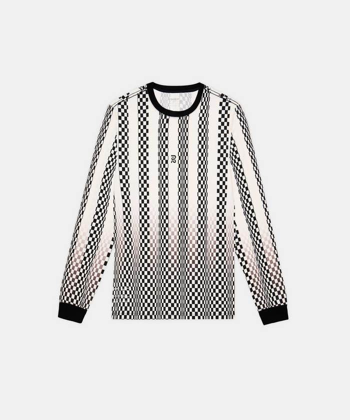 Men's Micromesh™ Long Sleeve - Checkerboard Stripe
