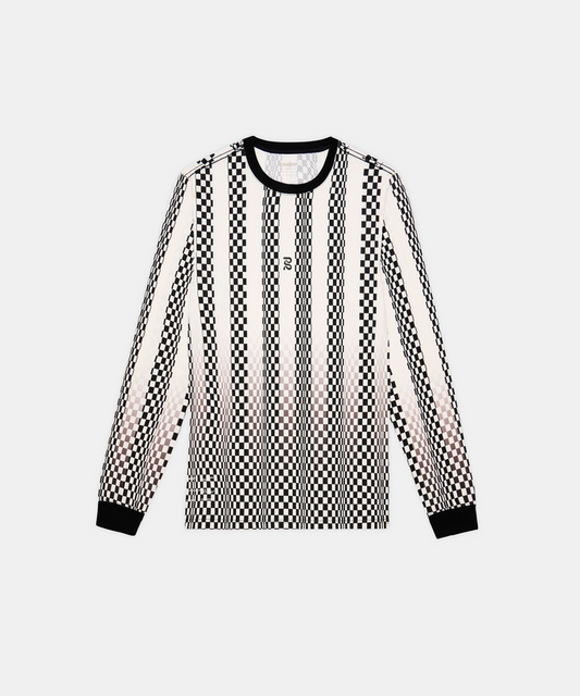 Men's Micromesh™ Long Sleeve - Checkerboard Stripe