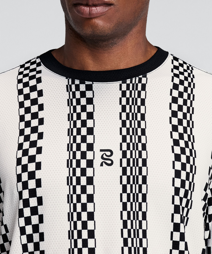 Men's Micromesh™ Long Sleeve - Checkerboard Stripe