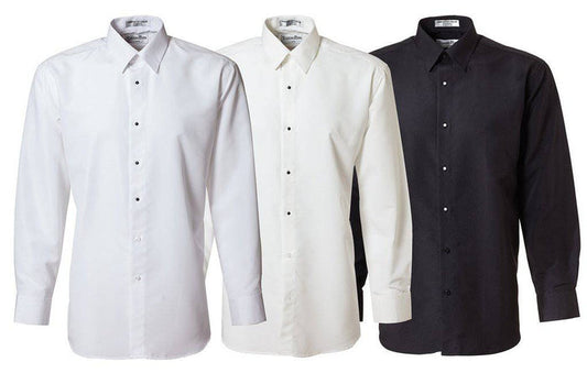 Men's Slim Fit Microfiber Tuxedo Shirts - Plain Front - Tuxgear