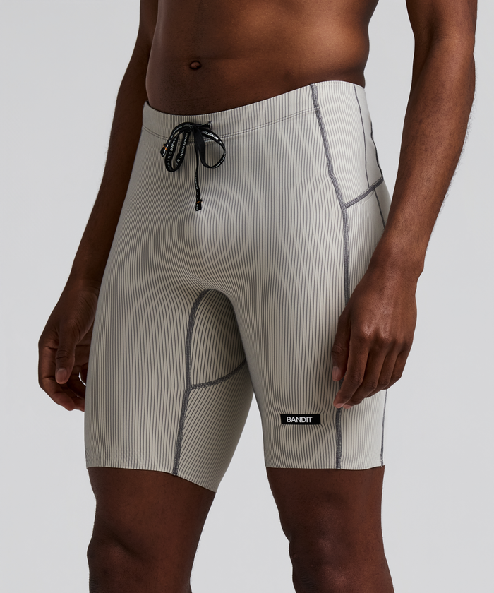 Men's Striped Cadence™ Half Tights - Plaster / Slate