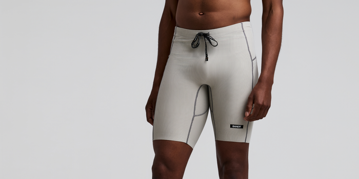 Men's Striped Cadence™ Half Tights - Plaster / Slate