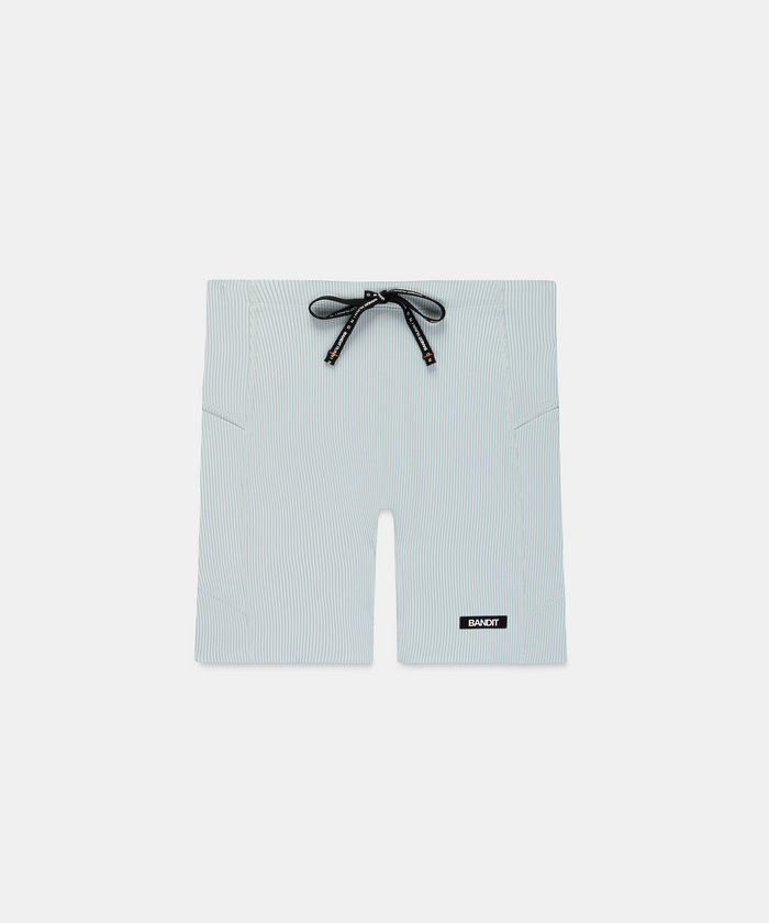 Men's Striped Cadence™ Quarter Tights - Mist / Lagoon