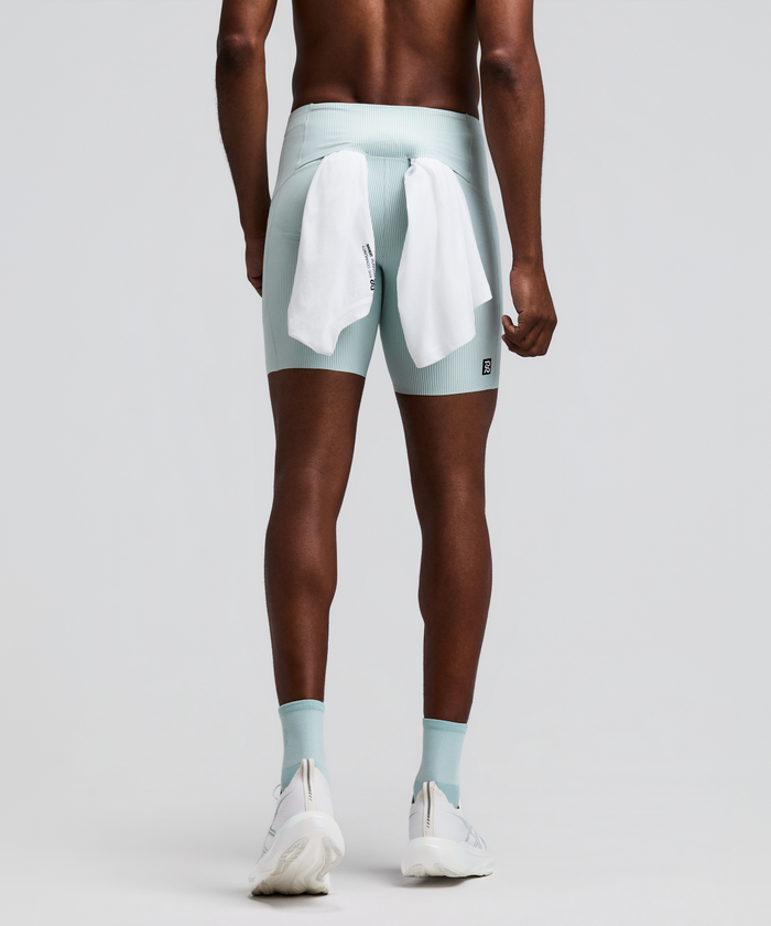 Men's Striped Cadence™ Quarter Tights - Mist / Lagoon