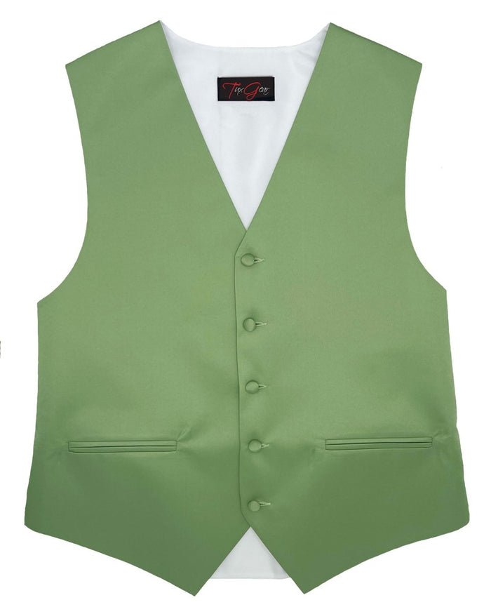 Mens Tuxedo Vest and Tie Sets Fullback Design in Popular Formal Wedding Colors - Tuxgear
