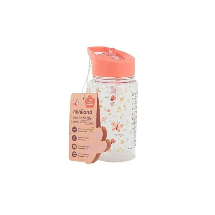 Miniland® Steklenička s slamico 450ml Butterfly Miniland