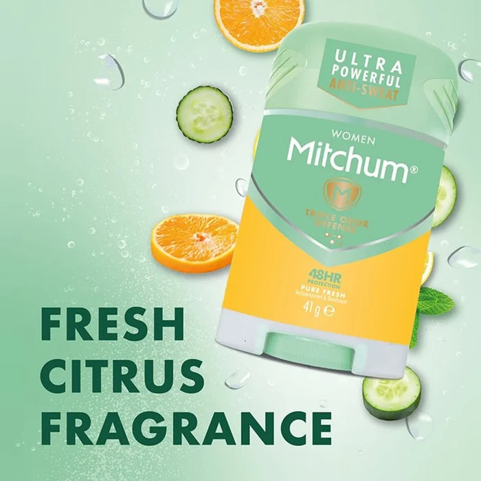 Mitchum Women Pure Fresh Antiperspirant & Deodorant Stick Solid 41g